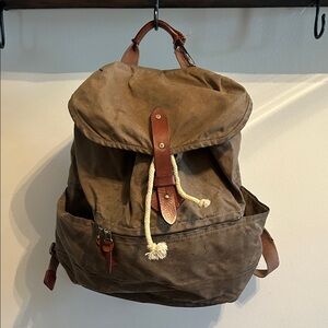 Classic Tanner Goods Brown Canvas Backpack
